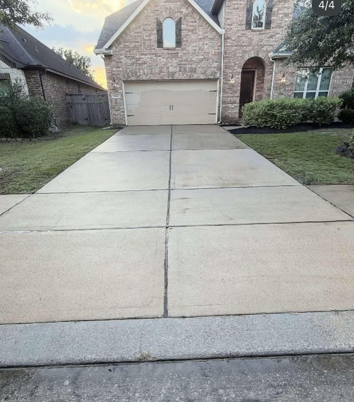 After driveway cleaning by Luke’s Pressure Washing